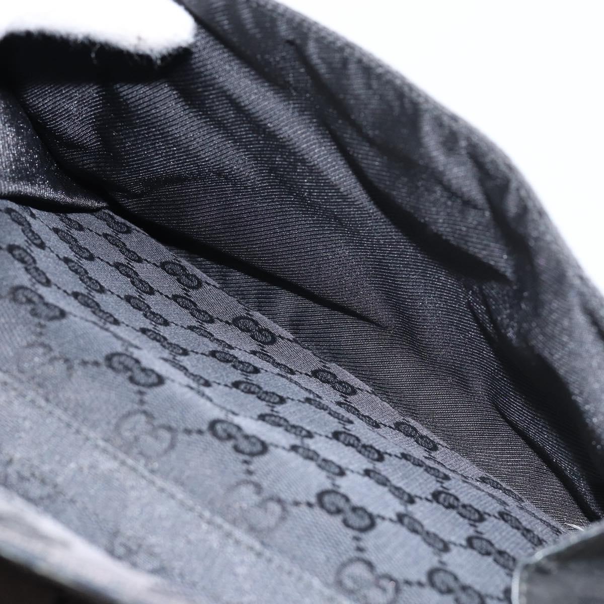 GUCCI GG Canvas Tote Bag Black Gold 000 0854 Auth ep11565