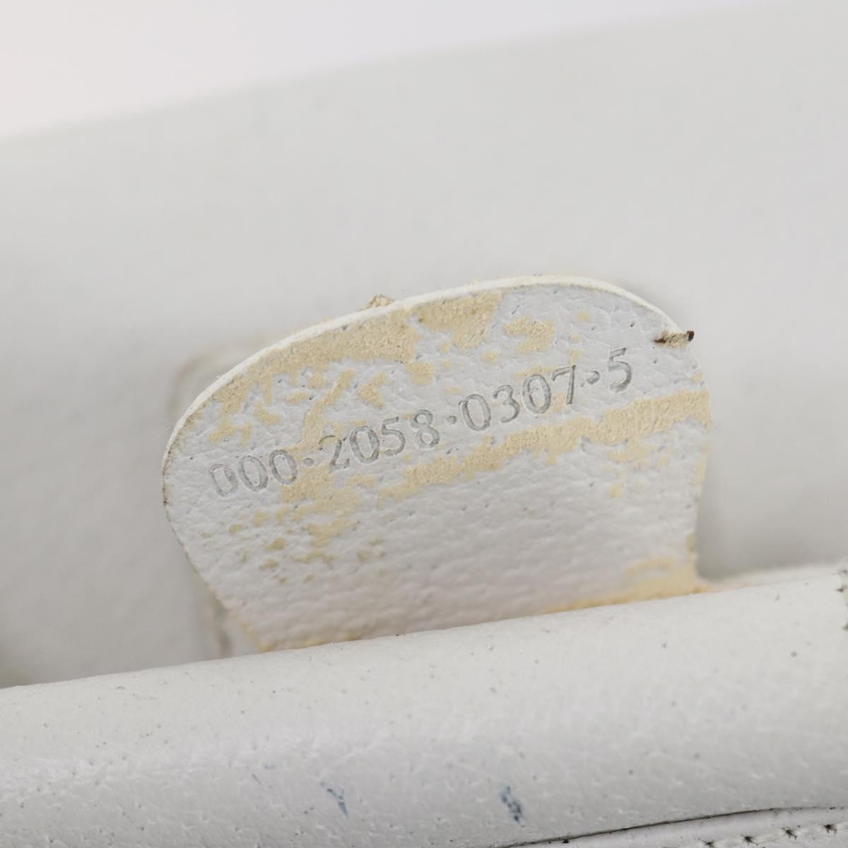 GUCCI Hand Bag Leather 2way White Silver 000 2058 0307 5 Auth ep11566