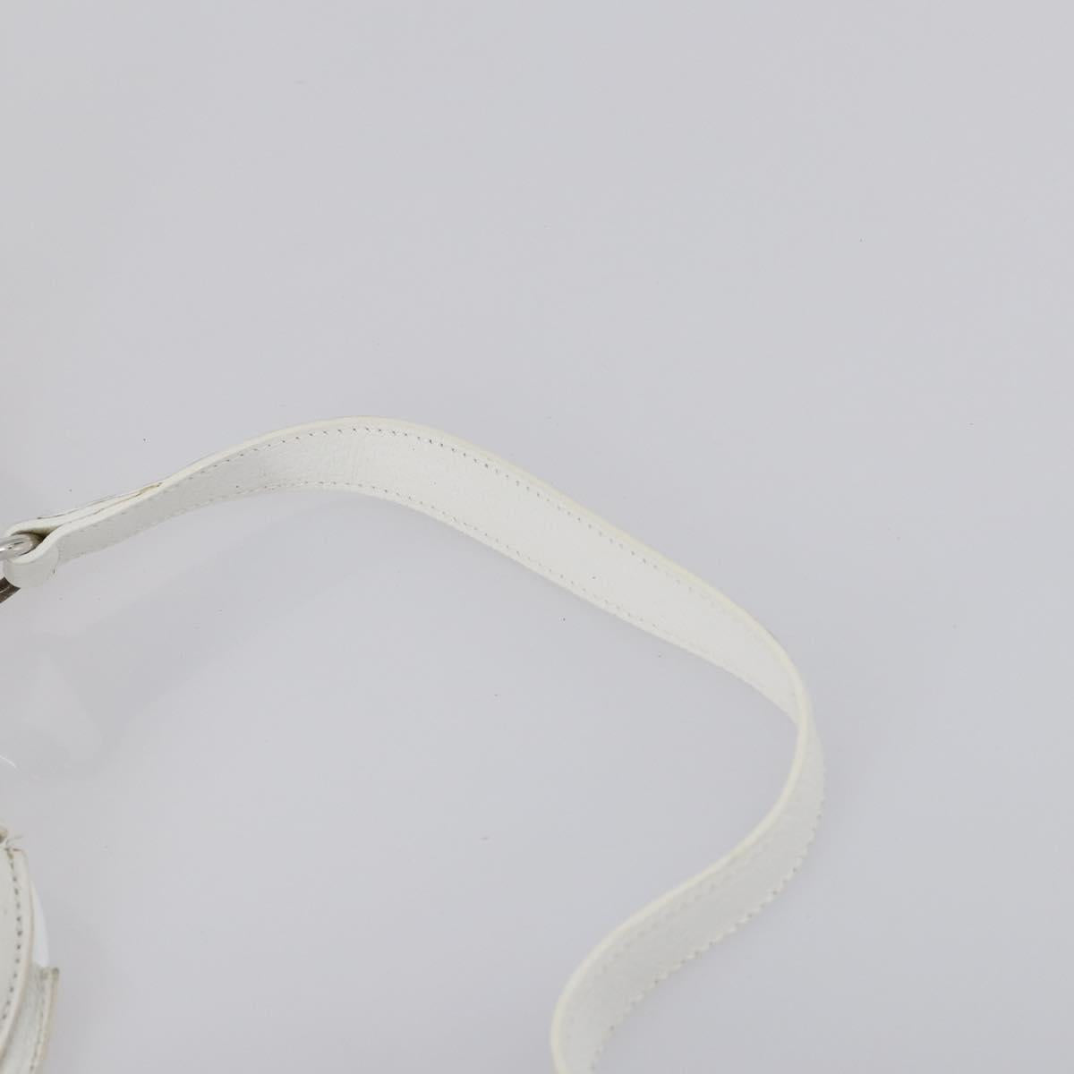 GUCCI Hand Bag Leather 2way White Silver 000 2058 0307 5 Auth ep11566