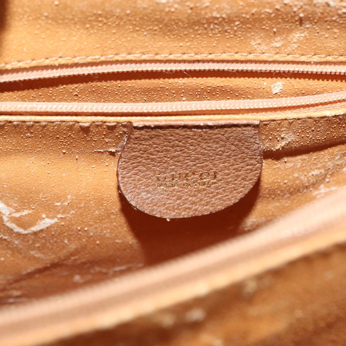 GUCCI Bamboo Hand Bag Suede Leather Beige Gold 002 123 0260 Auth ep11567