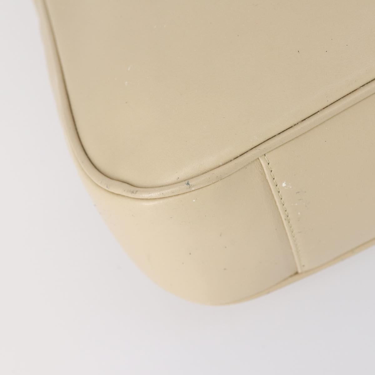 GUCCI Bamboo Hand Bag Leather 2way Beige Gold 001 2113 1577 Auth ep11569