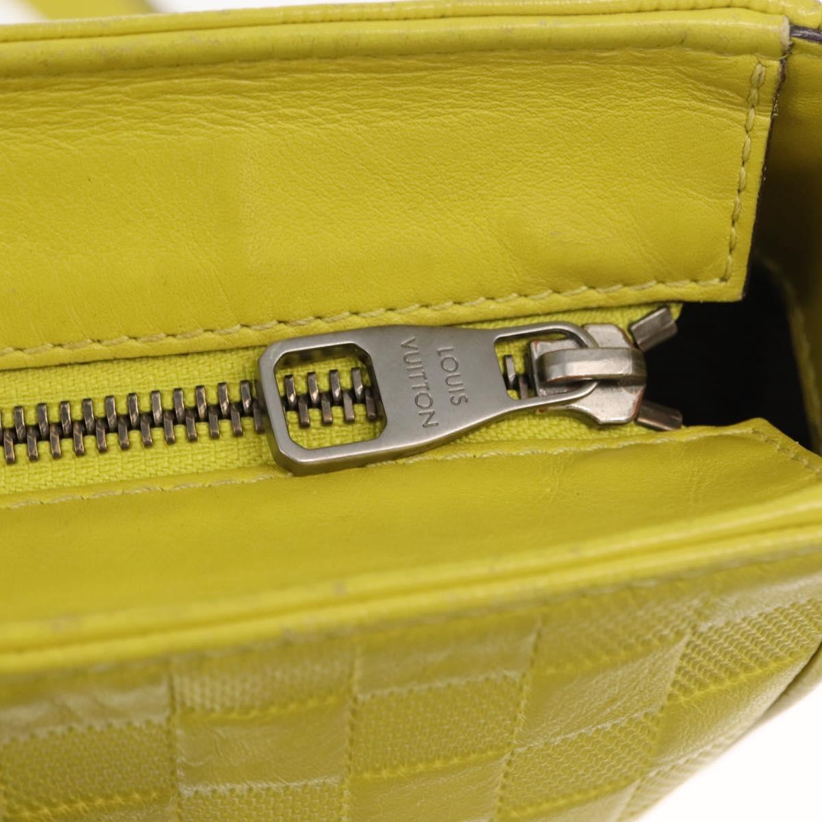 LOUIS VUITTON Damier Anfini Tadao PM 2Way Bag Bag Yellow N41393 LV Auth ep11572