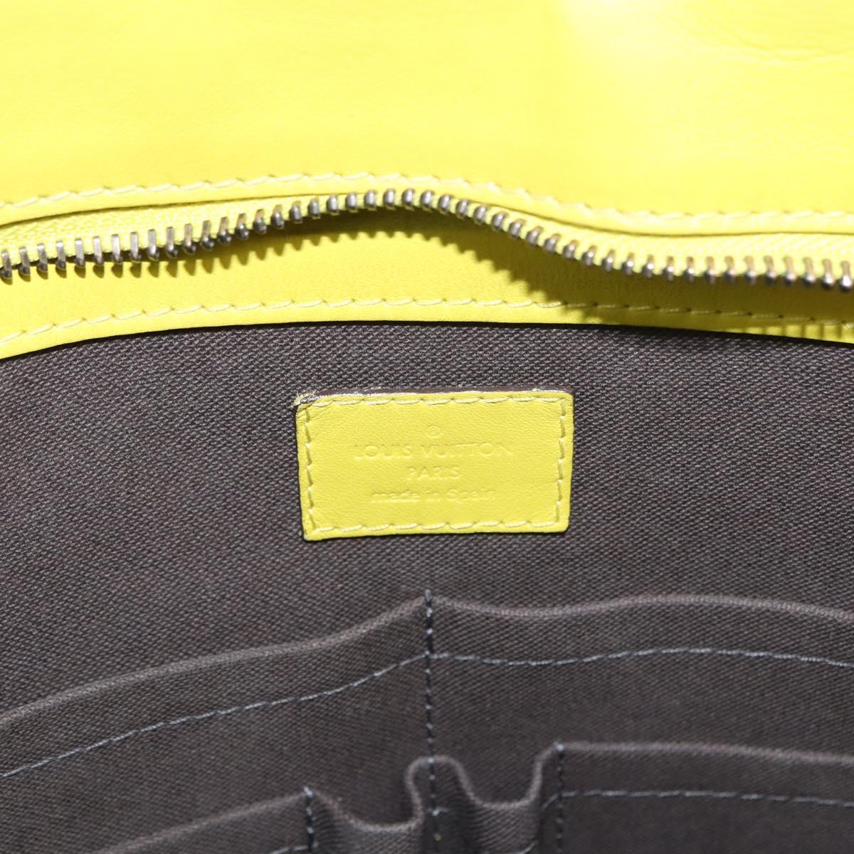 LOUIS VUITTON Damier Anfini Tadao PM 2Way Bag Bag Yellow N41393 LV Auth ep11572