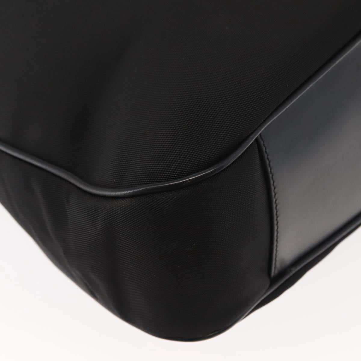 GUCCI Bamboo Hand Bag Nylon Black Silver 001 1577 3754 Auth ep11573