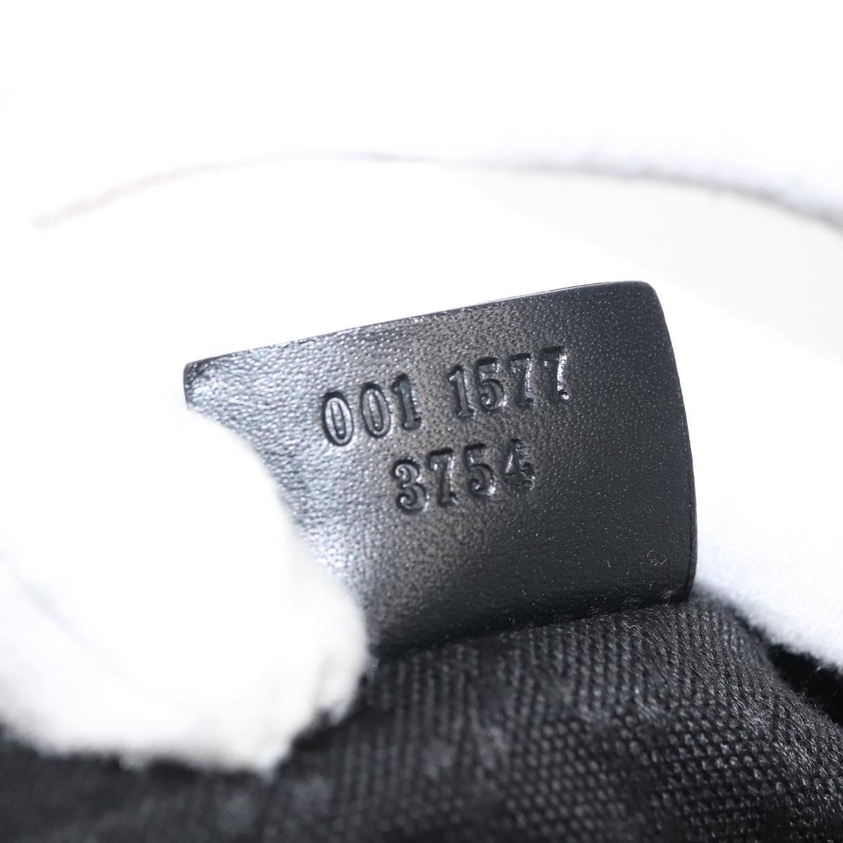 GUCCI Bamboo Hand Bag Nylon Black Silver 001 1577 3754 Auth ep11573