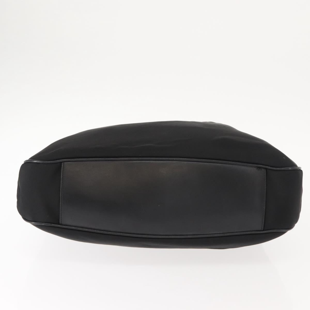 GUCCI Bamboo Hand Bag Nylon Black Silver 001 1577 3754 Auth ep11573