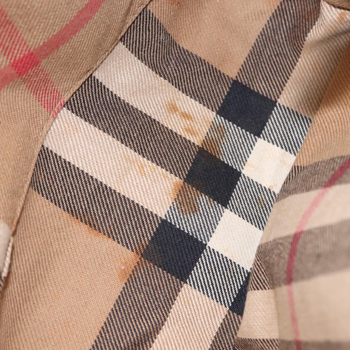 BURBERRY Hand Bag Leather Black Gold Auth ep11574