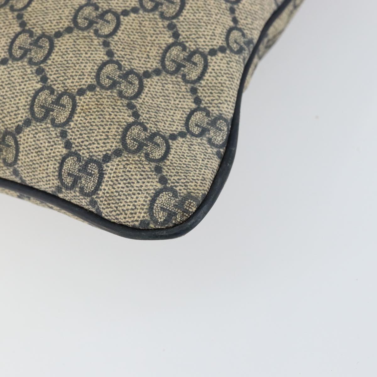 GUCCI GG Supreme Shoulder Bag PVC Navy 201446 Auth ep11575