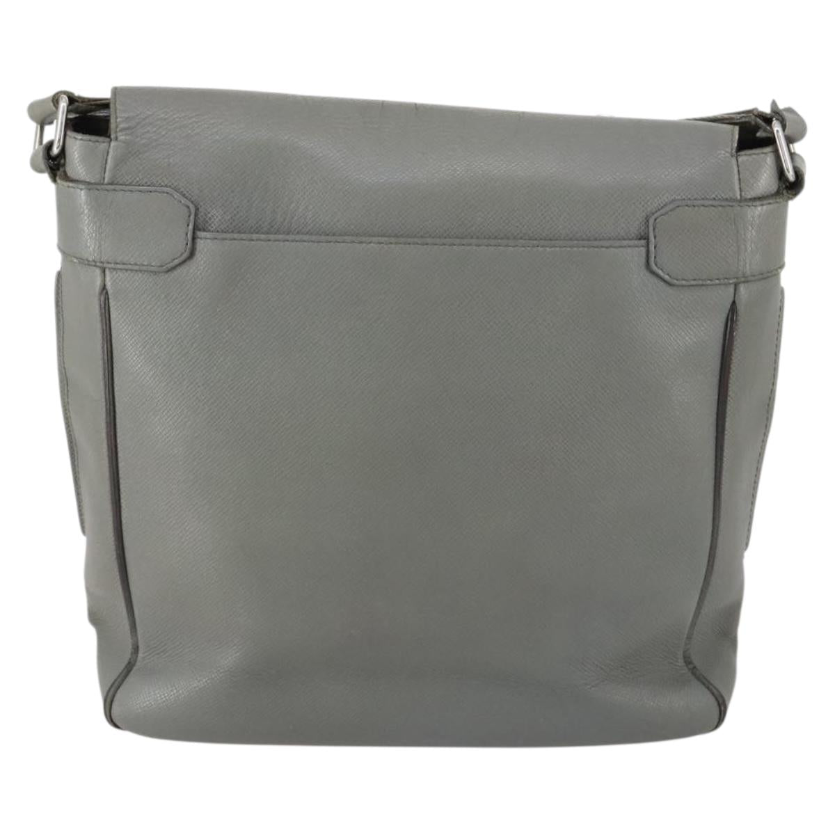 LOUIS VUITTON Taiga Roman MM Shoulder Bag Gray Gracie M32623 LV Auth ep11576