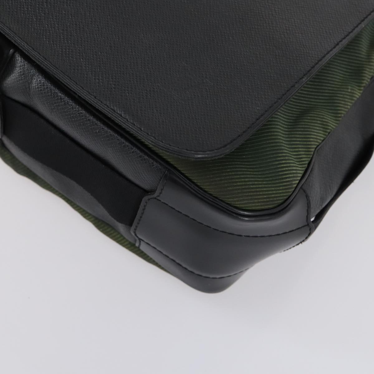 LOUIS VUITTON Taiga Victor Shoulder Bag Ardoise M30142 LV Auth ep11578