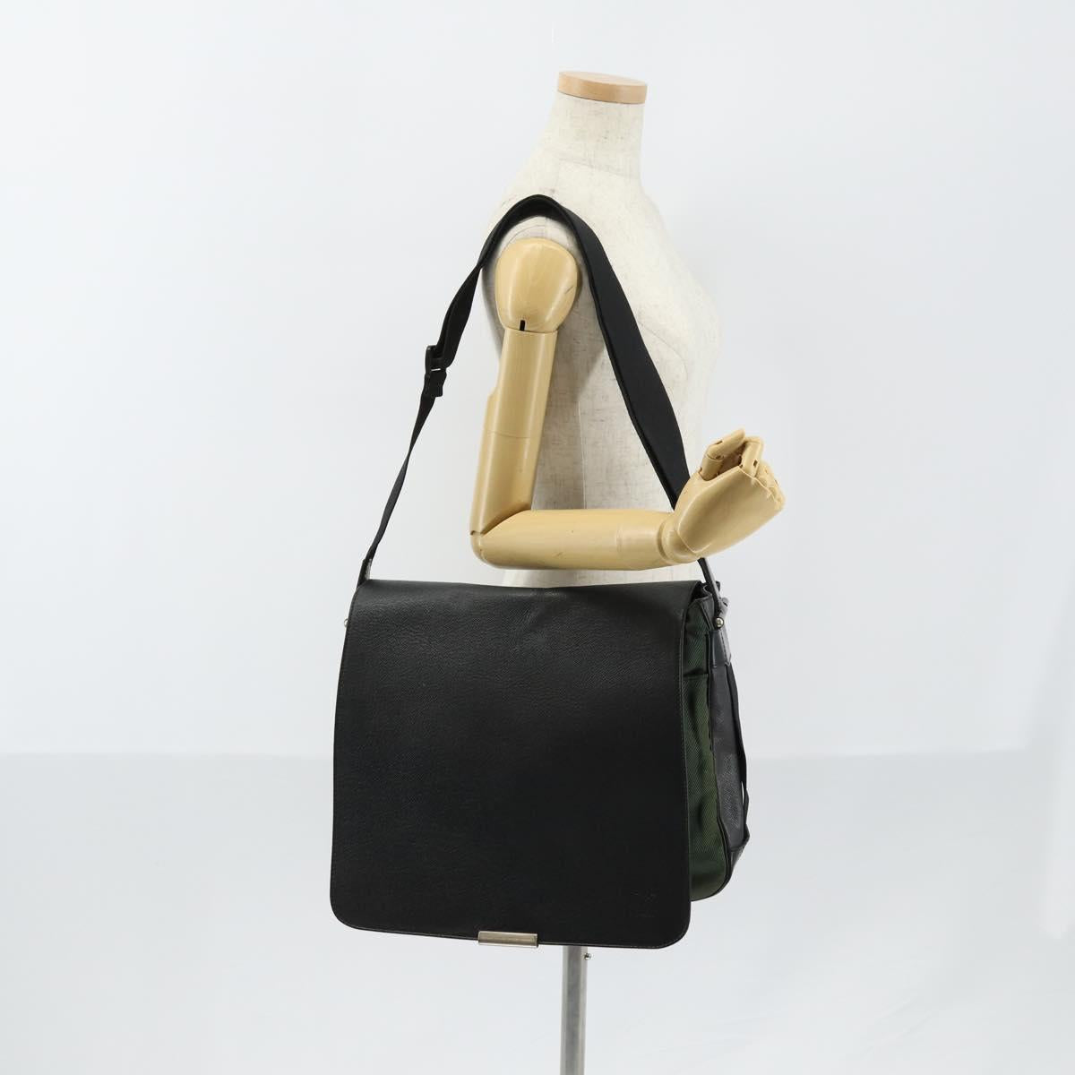 LOUIS VUITTON Taiga Victor Shoulder Bag Ardoise M30142 LV Auth ep11578