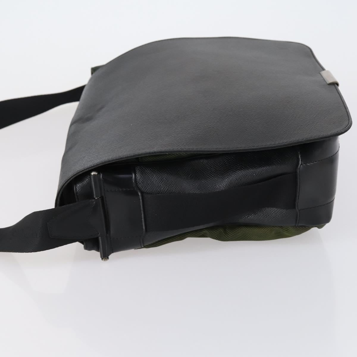 LOUIS VUITTON Taiga Victor Shoulder Bag Ardoise M30142 LV Auth ep11578