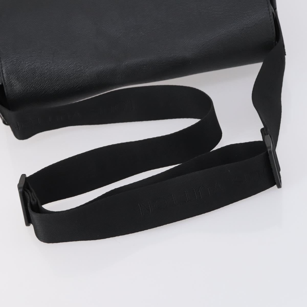 LOUIS VUITTON Taiga Victor Shoulder Bag Ardoise M30142 LV Auth ep11578