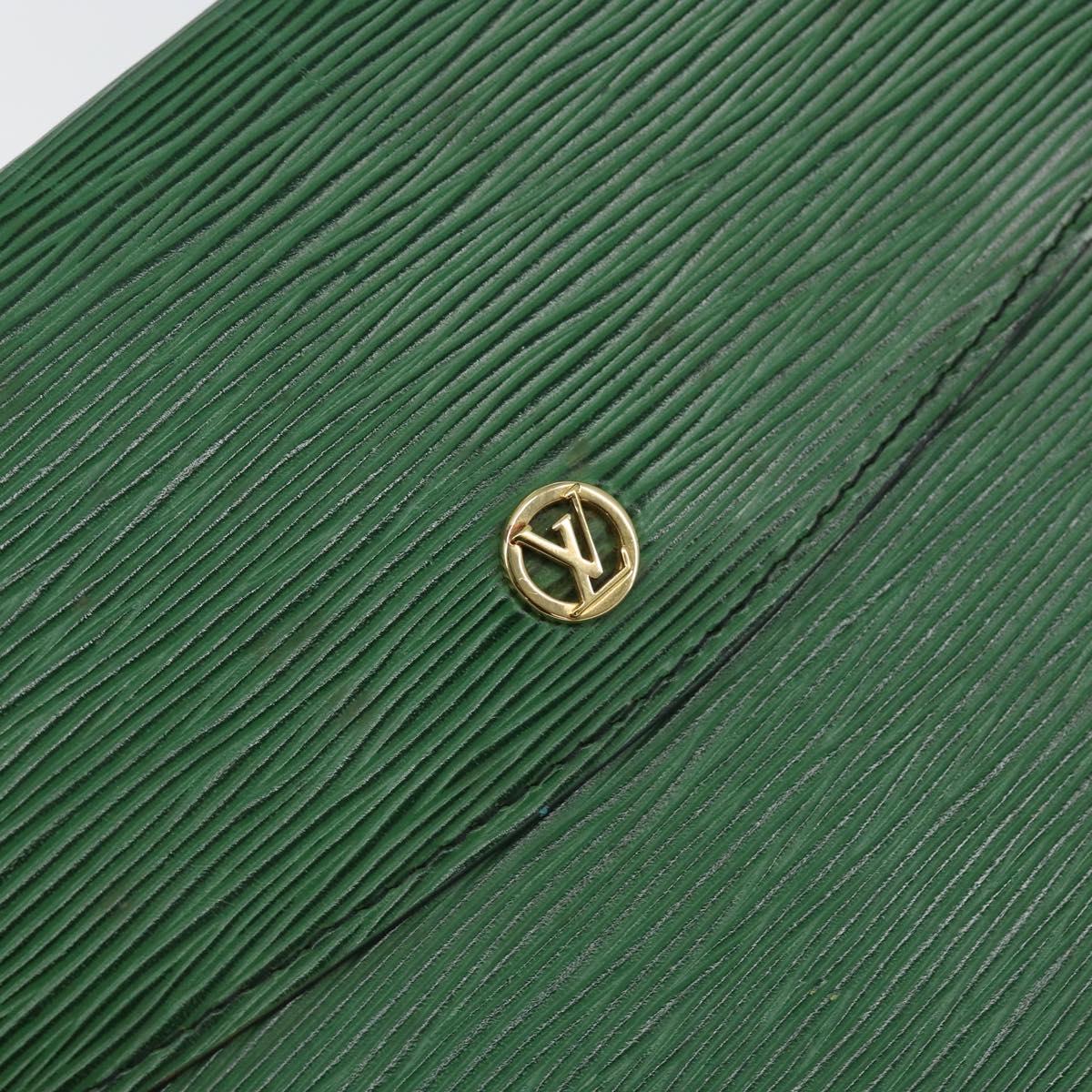 LOUIS VUITTON Epi Montaigne 27 Clutch Bag Green M52654 LV Auth ep11589