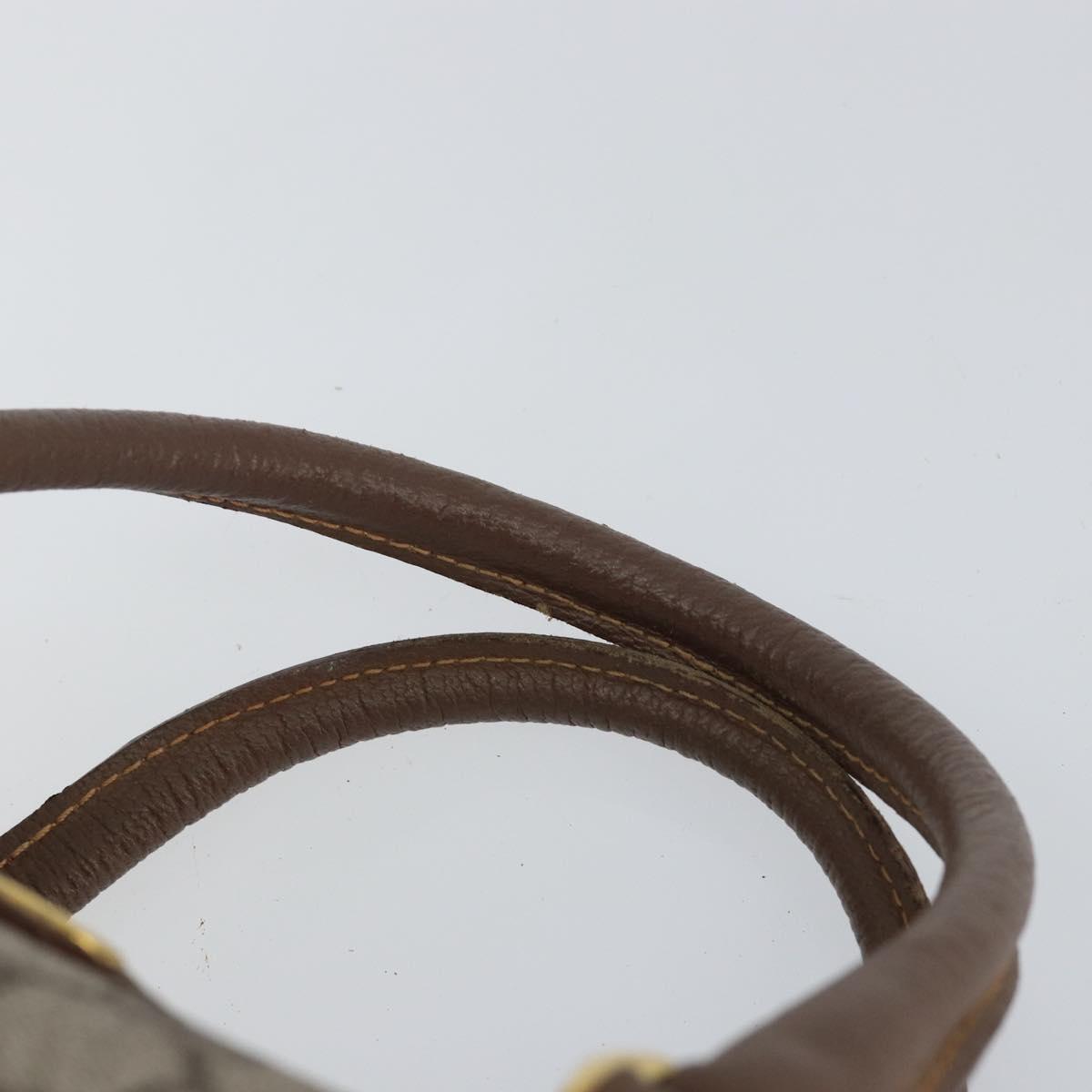 GUCCI GG Supreme Boston Bag PVC Beige Gold Auth ep11590