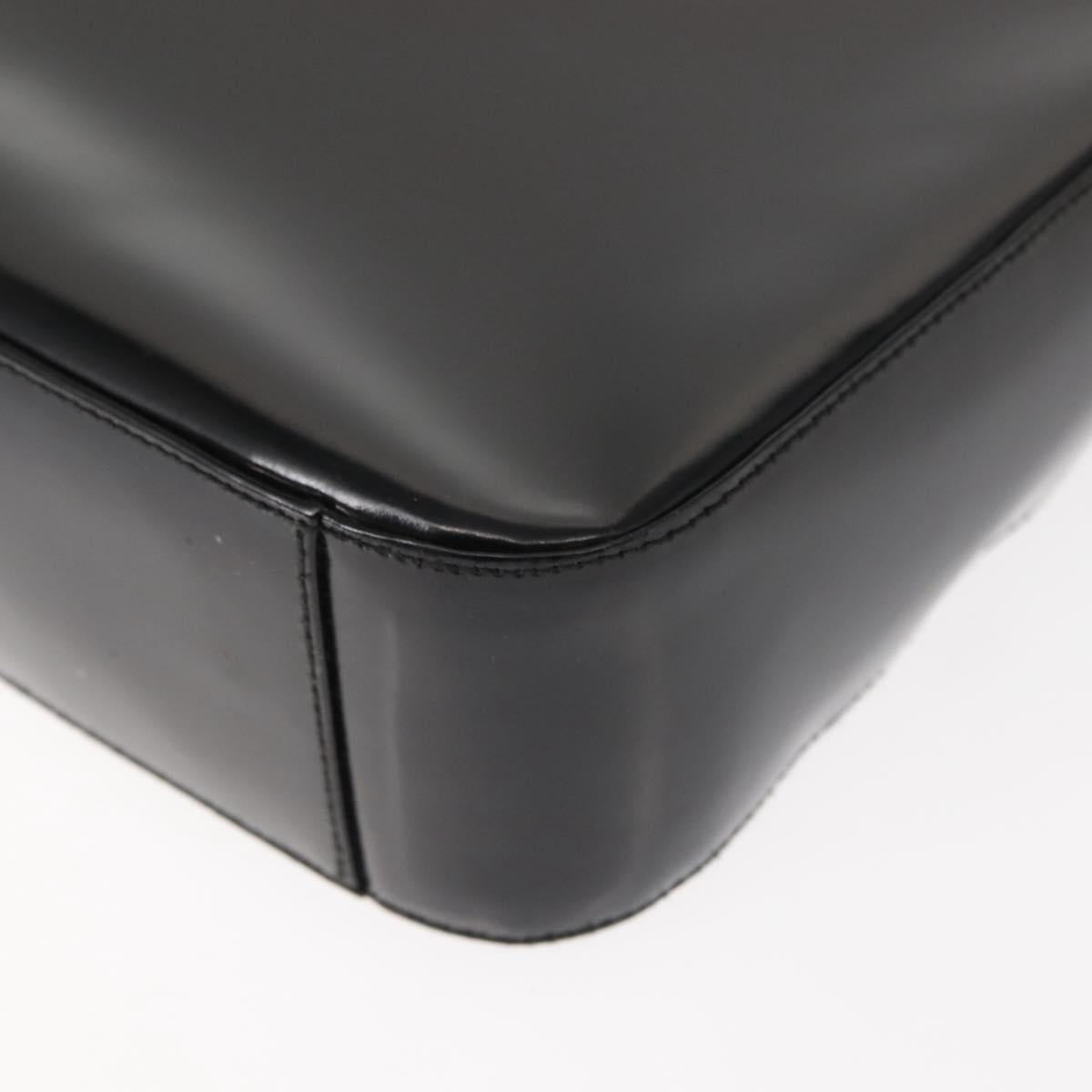 GUCCI Soho Shoulder Bag Enamel Black Auth ep11593