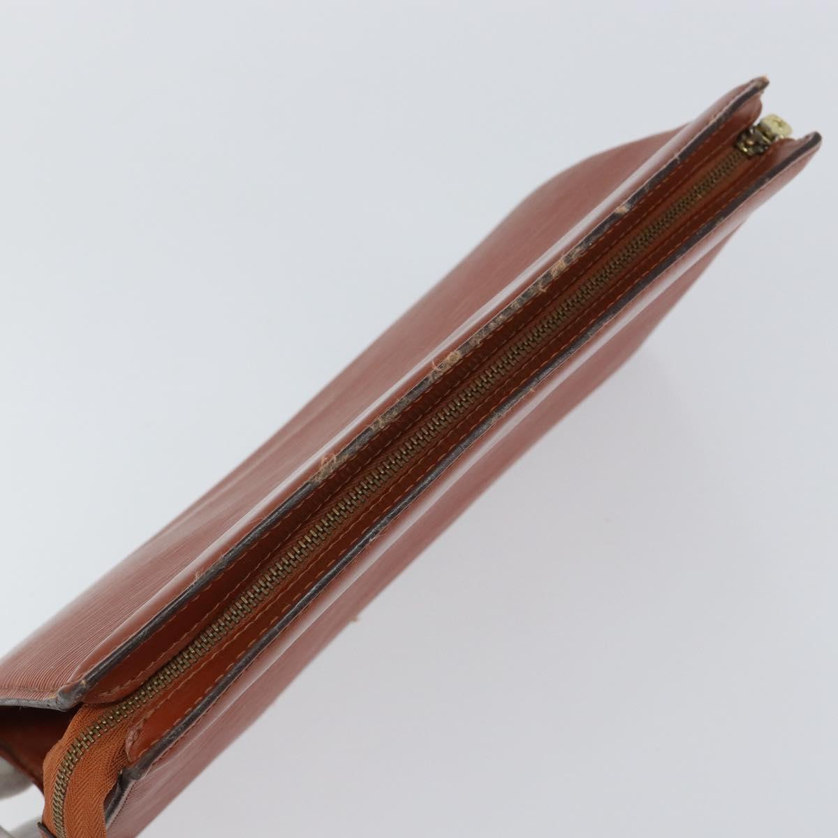 LOUIS VUITTON Epi Trousse Crete Pouch Brown M48403 LV Auth ep11597