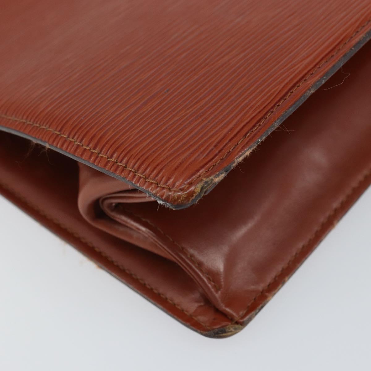 LOUIS VUITTON Epi Trousse Crete Pouch Brown M48403 LV Auth ep11597