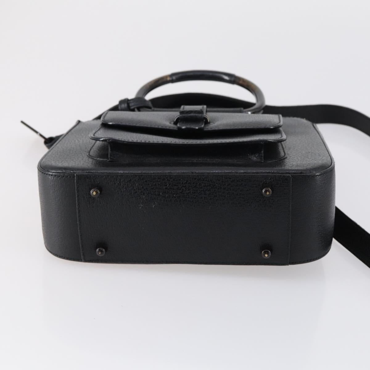 GUCCI Hand Bag Leather 2way Black 000 2058 0308 6 Auth ep11608