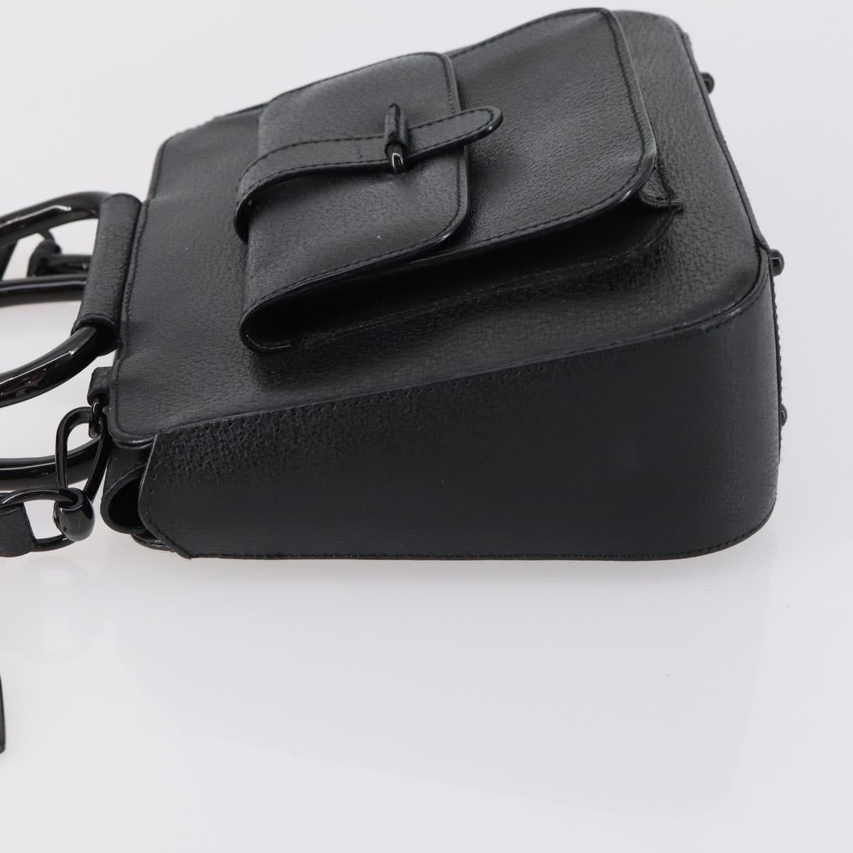 GUCCI Hand Bag Leather 2way Black 000 2058 0308 6 Auth ep11608