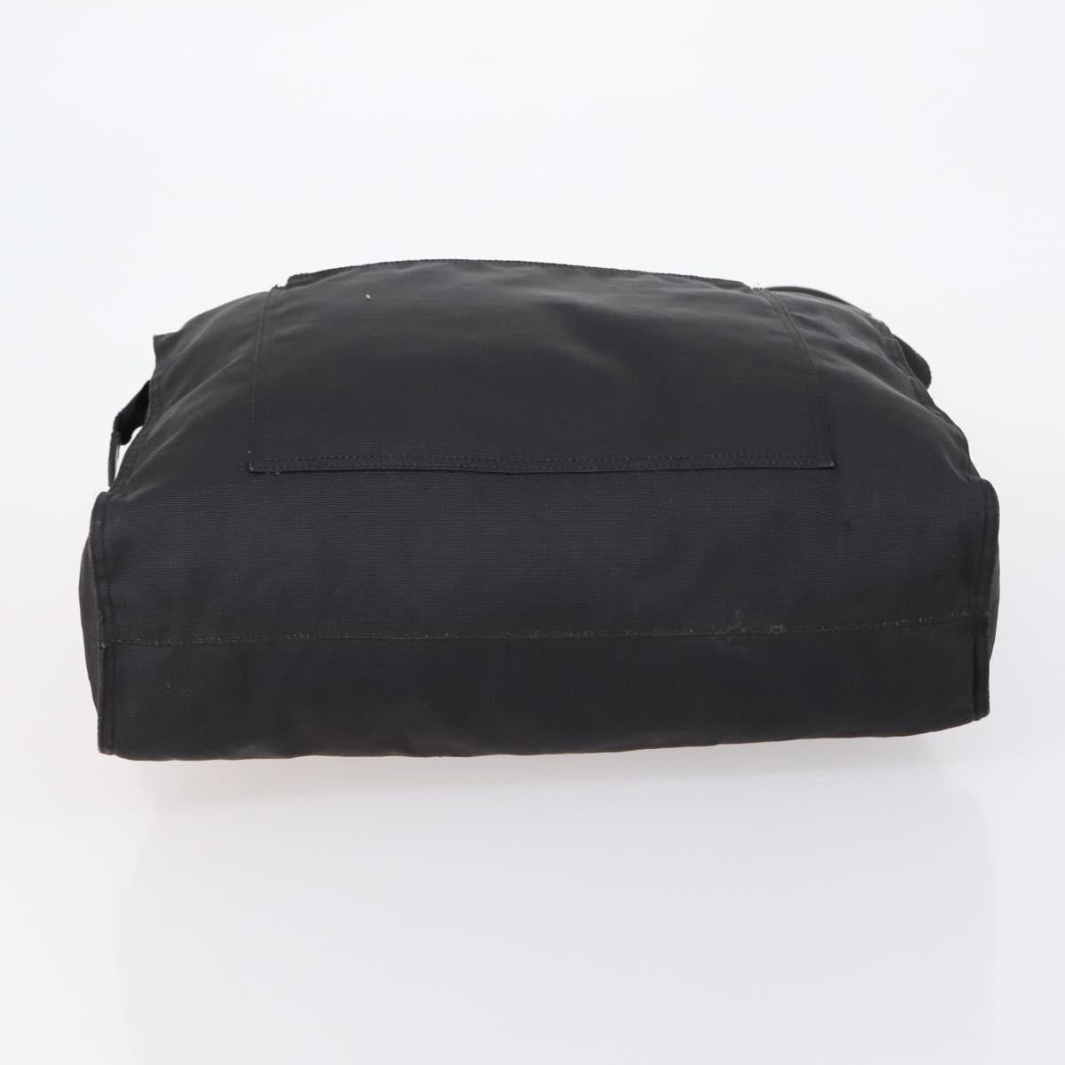 FENDI Tote Bag Nylon Black Silver Auth ep11611