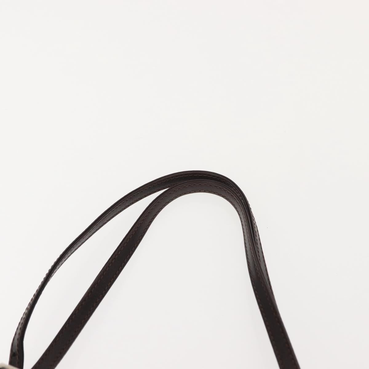 FENDI Zucca Canvas Mamma Baguette Tote Bag Black Brown Auth ep11622