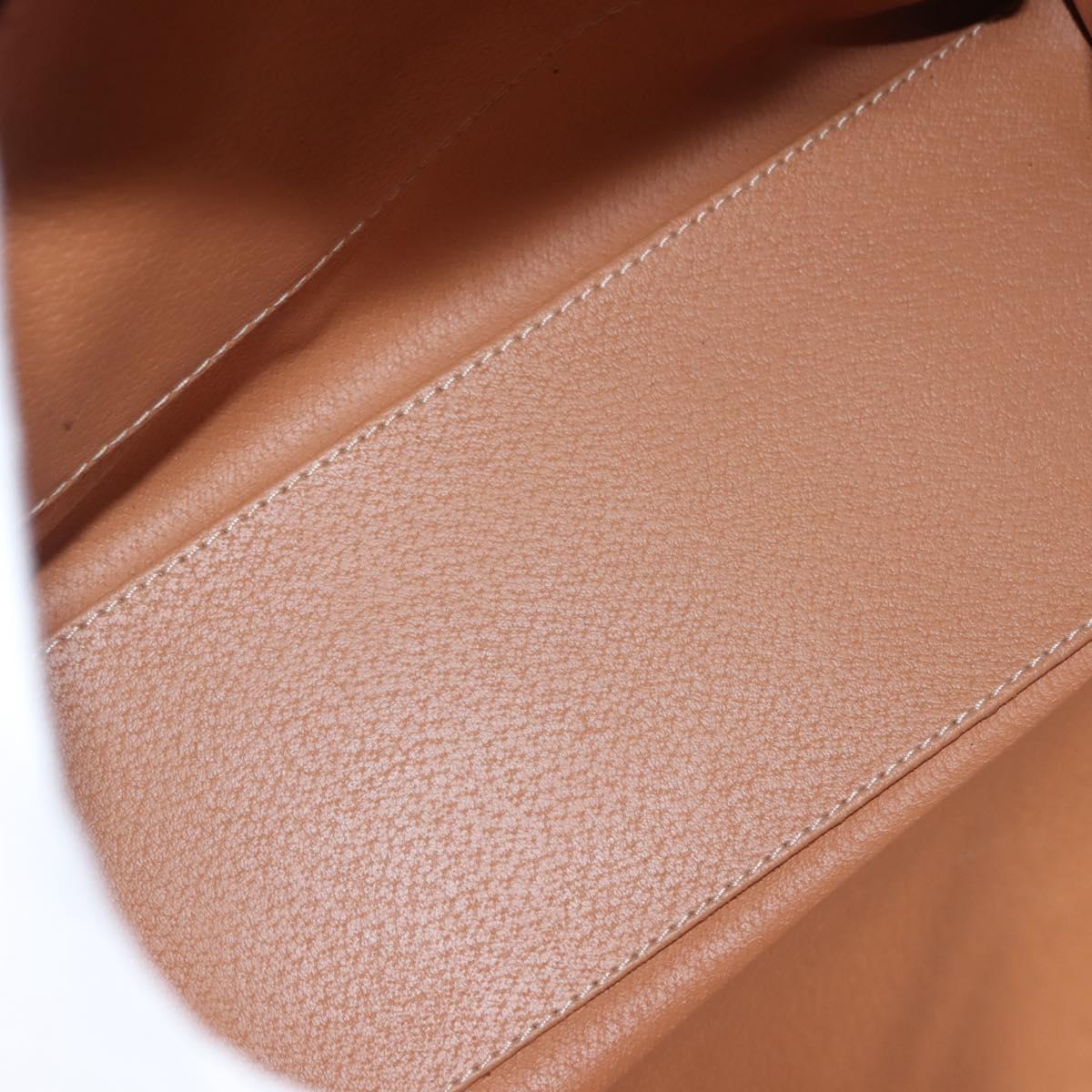 CELINE Macadam Canvas Hand Bag PVC Leather Brown Gold Auth ep11633