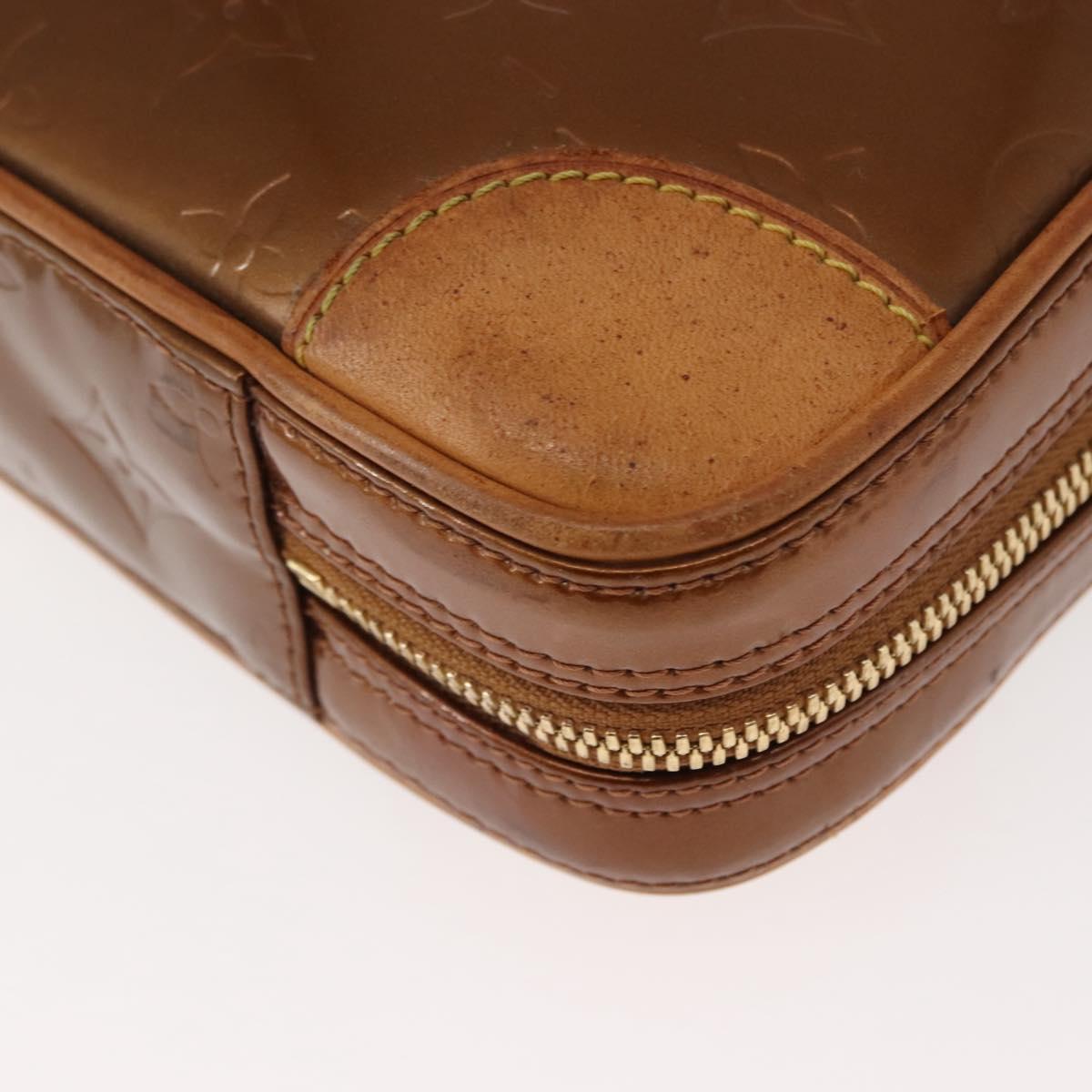 LOUIS VUITTON Monogram Vernis Van Damme Hand Bag Bronze M91125 LV Auth ep11640