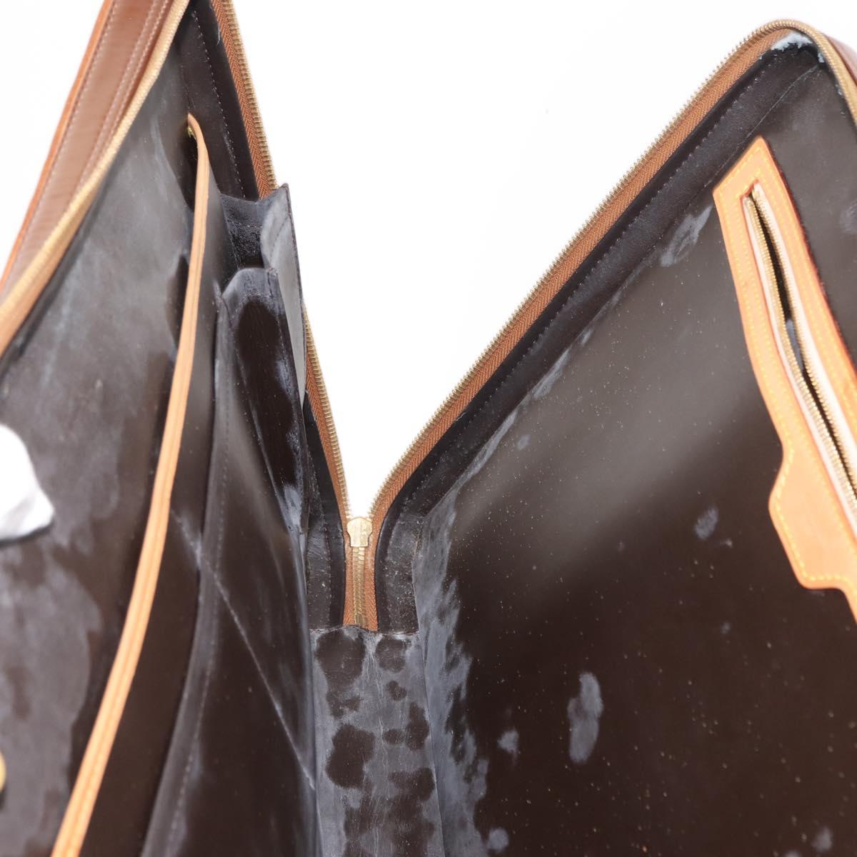 LOUIS VUITTON Monogram Vernis Van Damme Hand Bag Bronze M91125 LV Auth ep11640