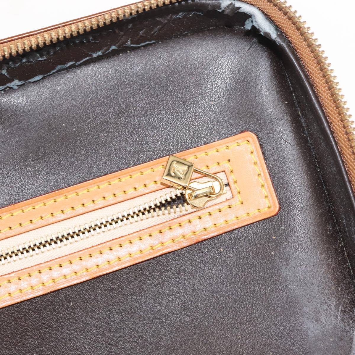 LOUIS VUITTON Monogram Vernis Van Damme Hand Bag Bronze M91125 LV Auth ep11640