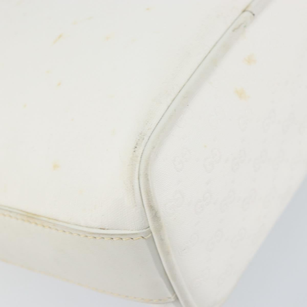 GUCCI Micro GG Supreme Shoulder Bag PVC White Gold 007 115 1095 Auth ep11655
