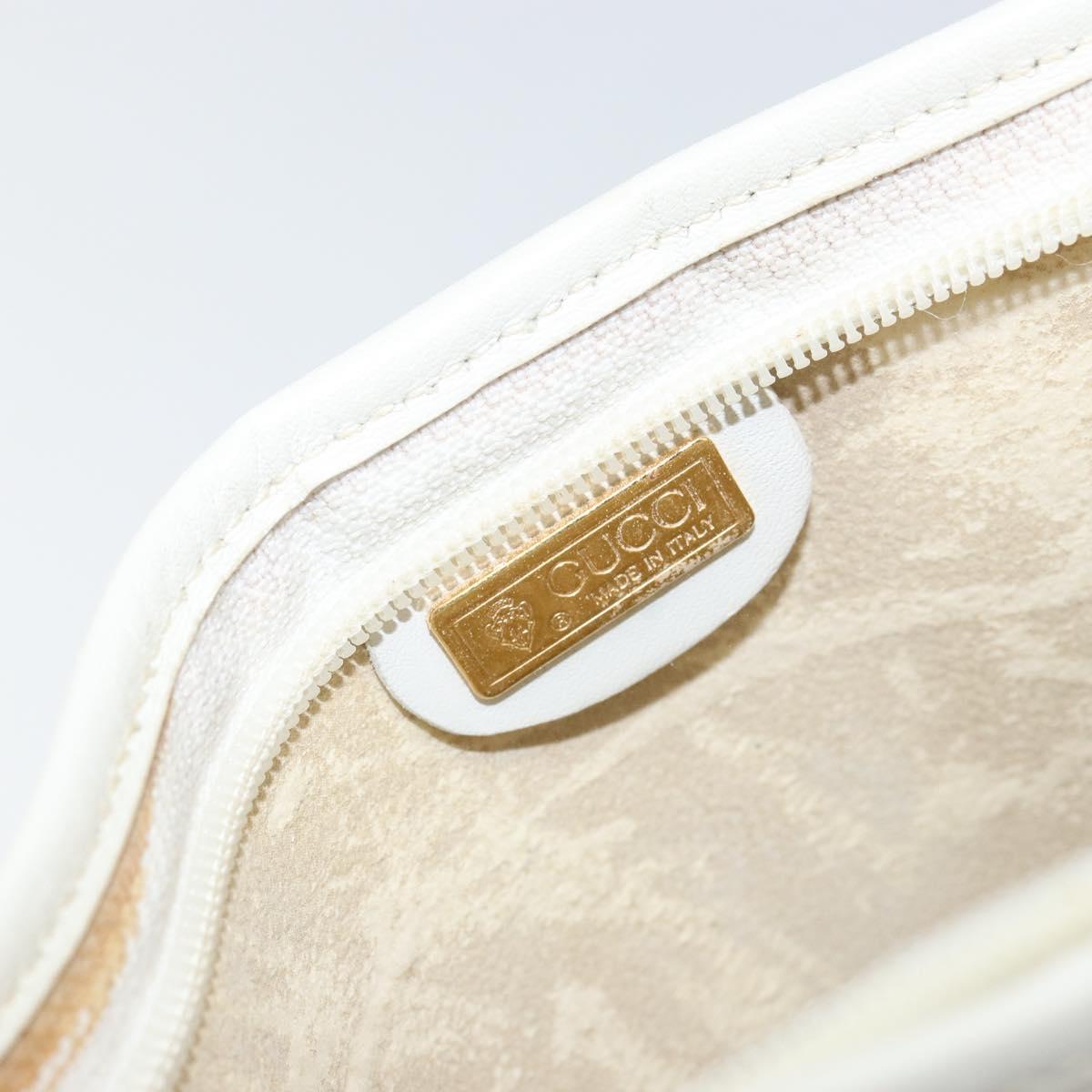 GUCCI Micro GG Supreme Shoulder Bag PVC White Gold 007 115 1095 Auth ep11655