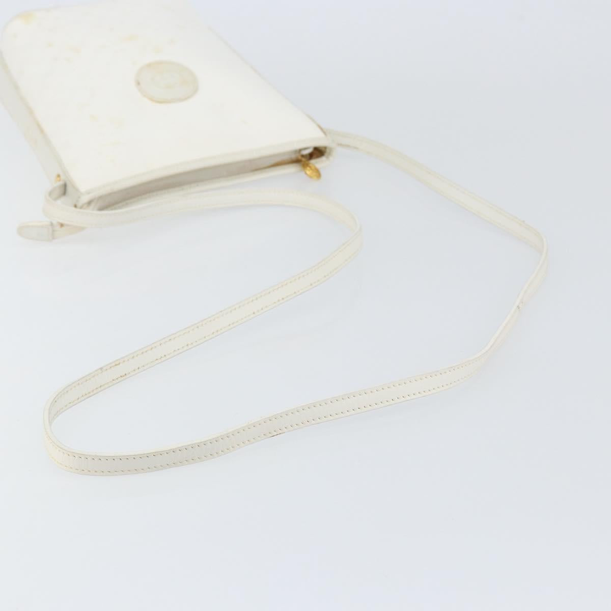 GUCCI Micro GG Supreme Shoulder Bag PVC White Gold 007 115 1095 Auth ep11655