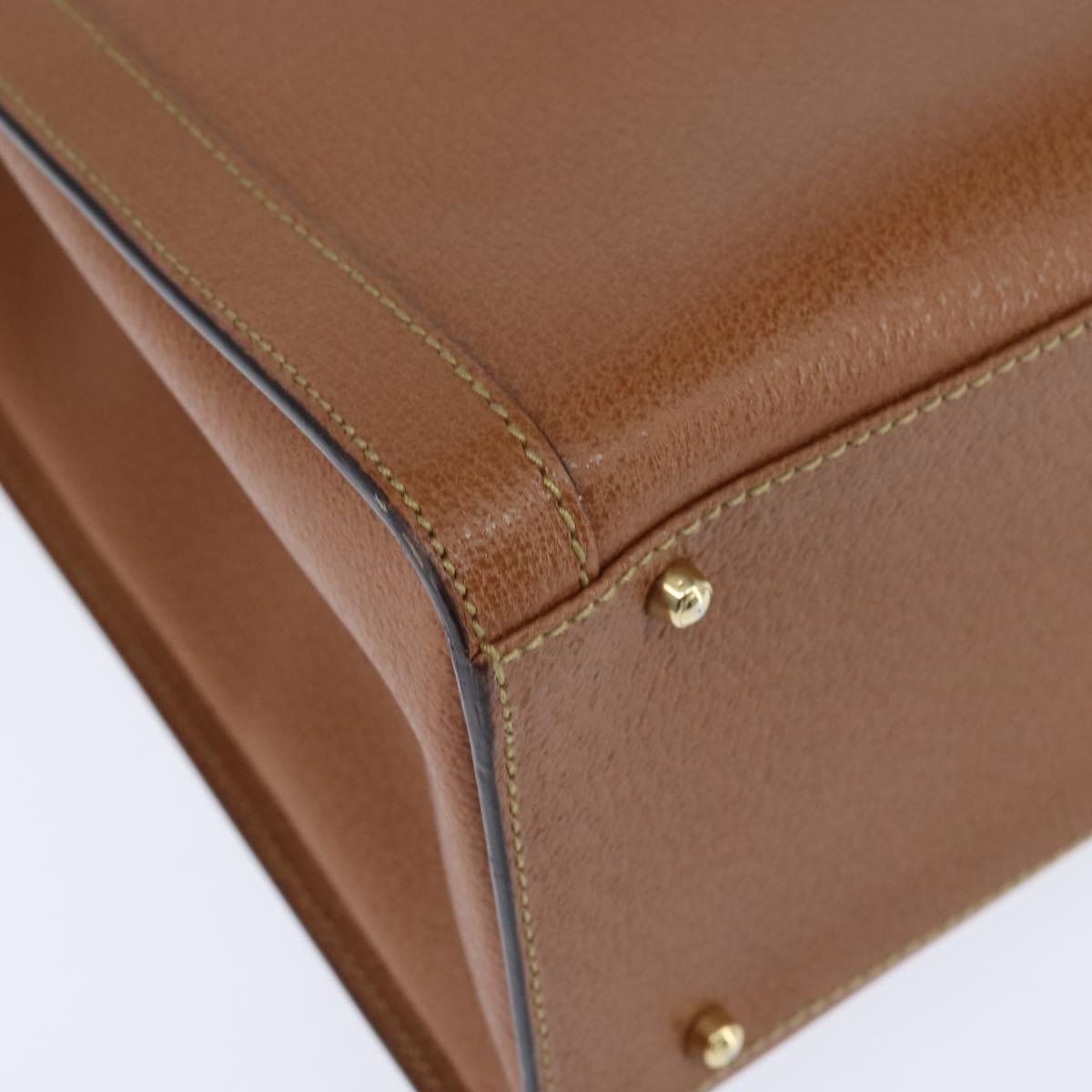 GUCCI Bamboo Hand Bag Leather Brown Gold 002 1186 0260 Auth ep11657