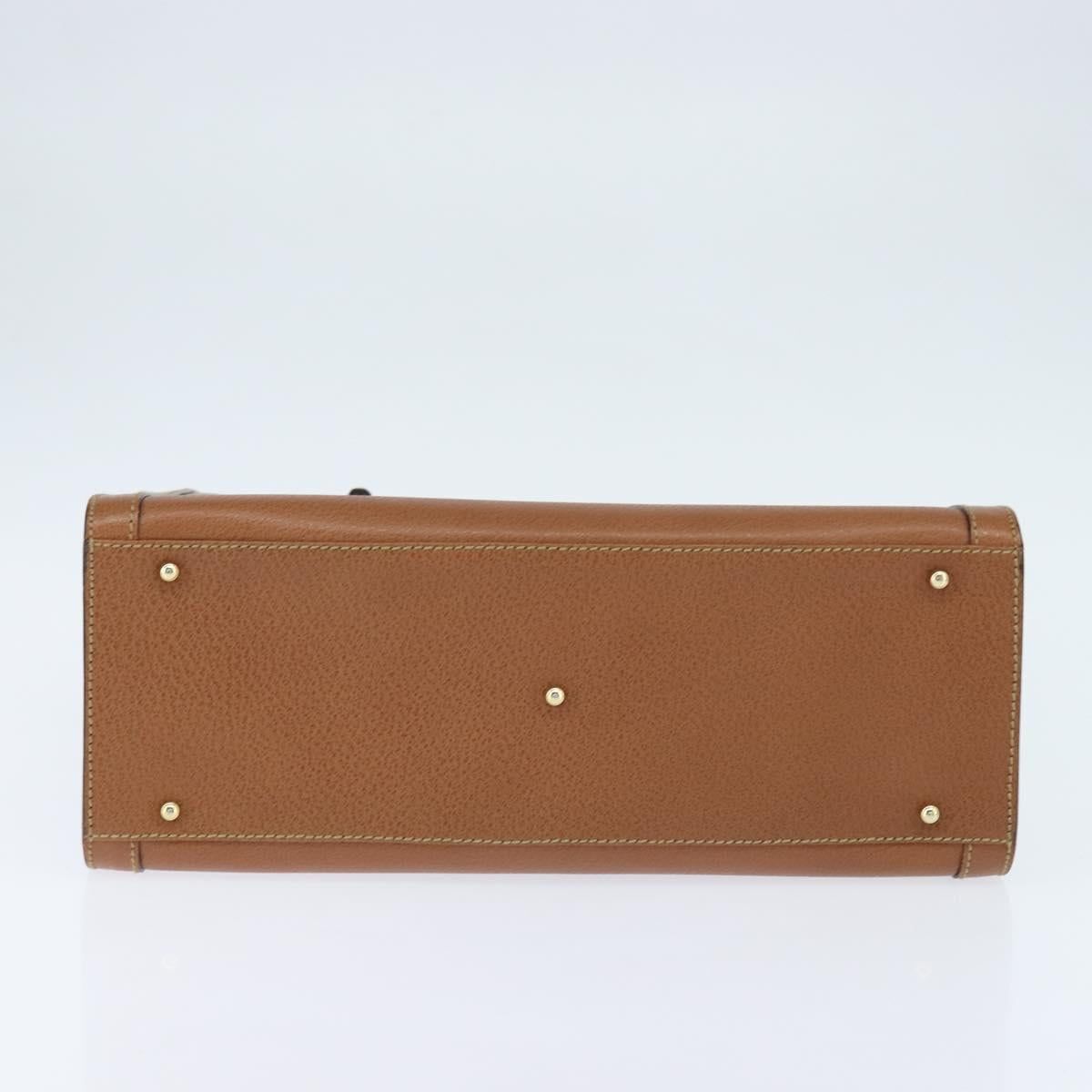 GUCCI Bamboo Hand Bag Leather Brown Gold 002 1186 0260 Auth ep11657