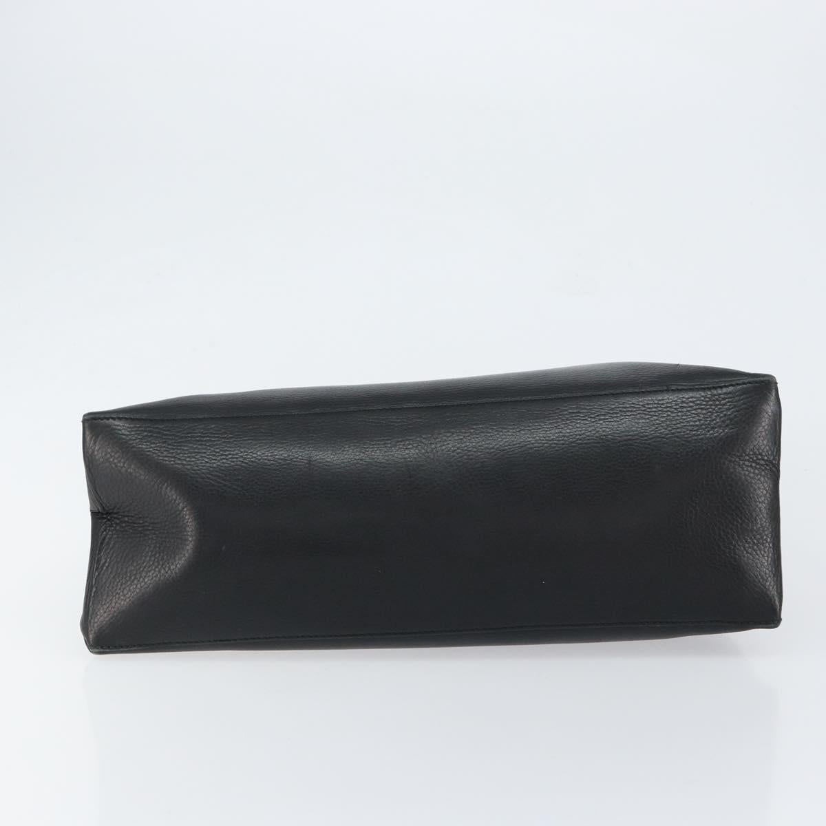 GUCCI Shoulder Bag Leather Black Gold 110177 Auth ep11697