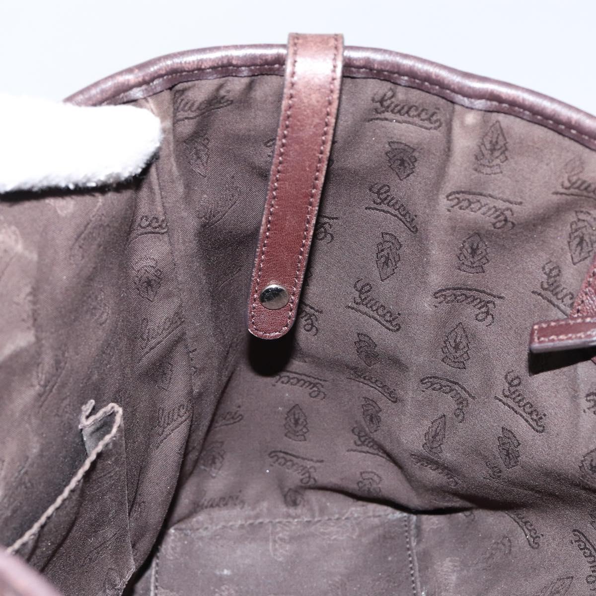 GUCCI GG Canvas Guccissima Miss GG Tote Bag Brown Gold 232957 Auth ep11705