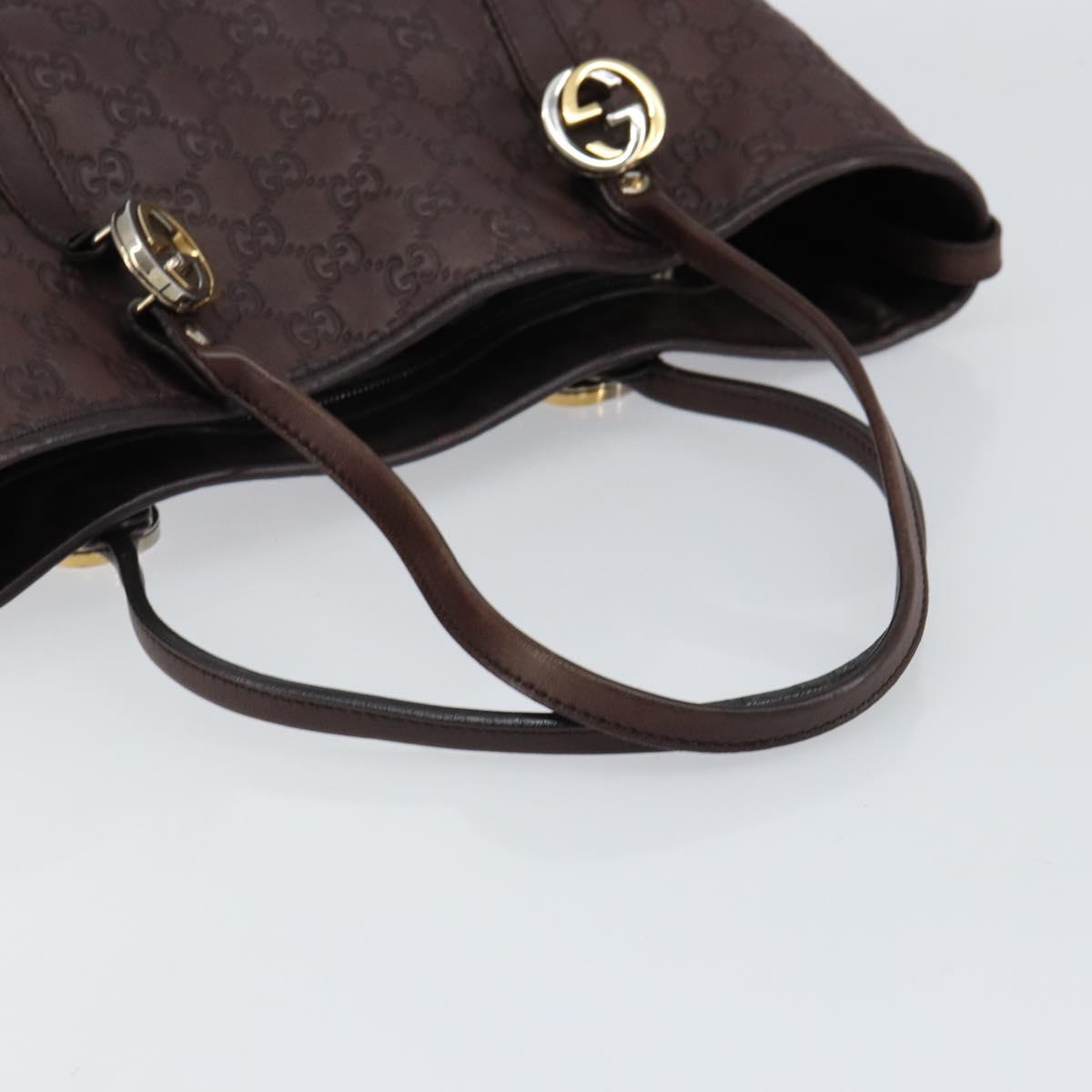 GUCCI GG Canvas Guccissima Miss GG Tote Bag Brown Gold 232957 Auth ep11705