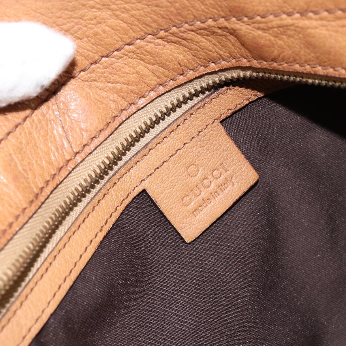 GUCCI Interlocking Hand Bag Leather Brown Gold 121551 Auth ep11723