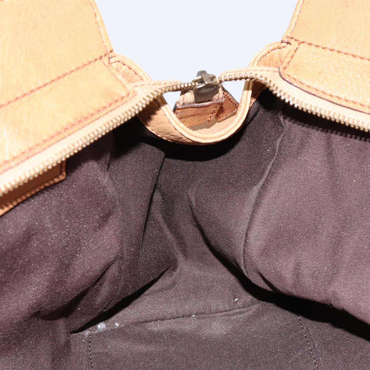 GUCCI Interlocking Hand Bag Leather Brown Gold 121551 Auth ep11723