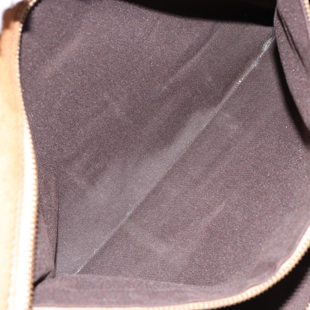 GUCCI Interlocking Hand Bag Leather Brown Gold 121551 Auth ep11723