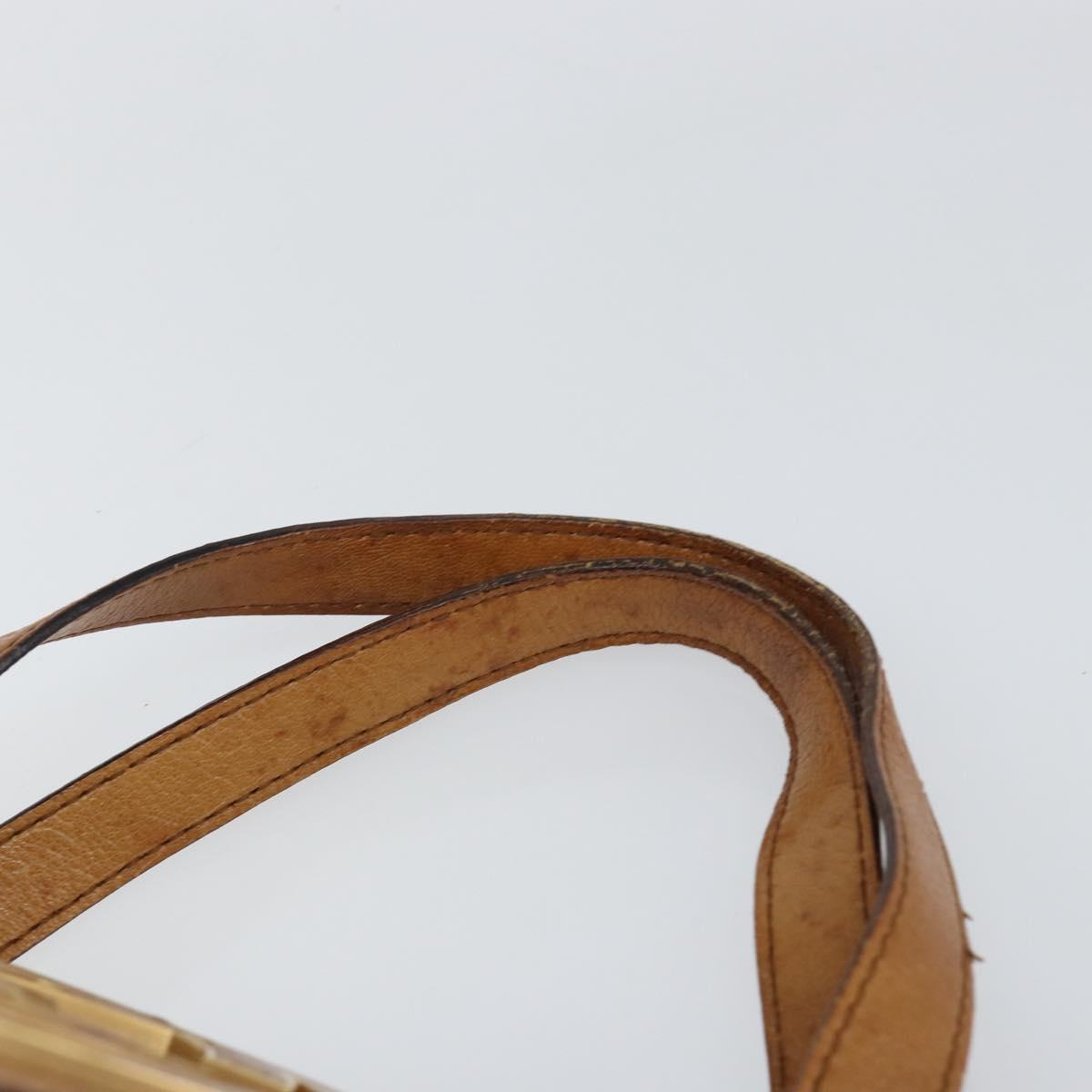 GUCCI Interlocking Hand Bag Leather Brown Gold 121551 Auth ep11723