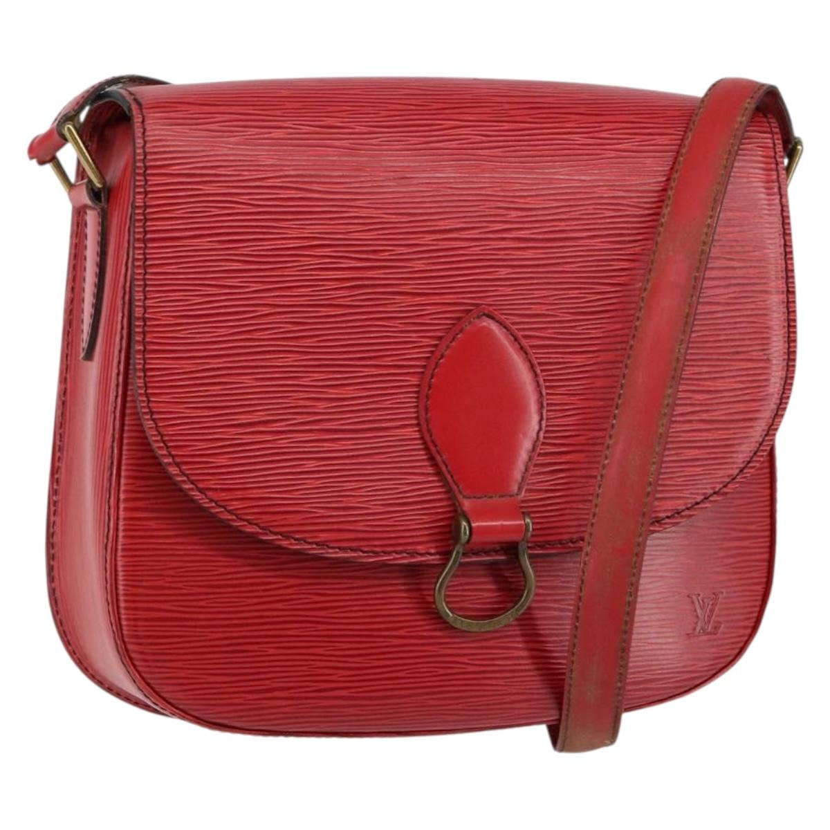 LOUIS VUITTON Epi Saint Cloud GM Shoulder Bag Red M52197 LV Auth ep11726