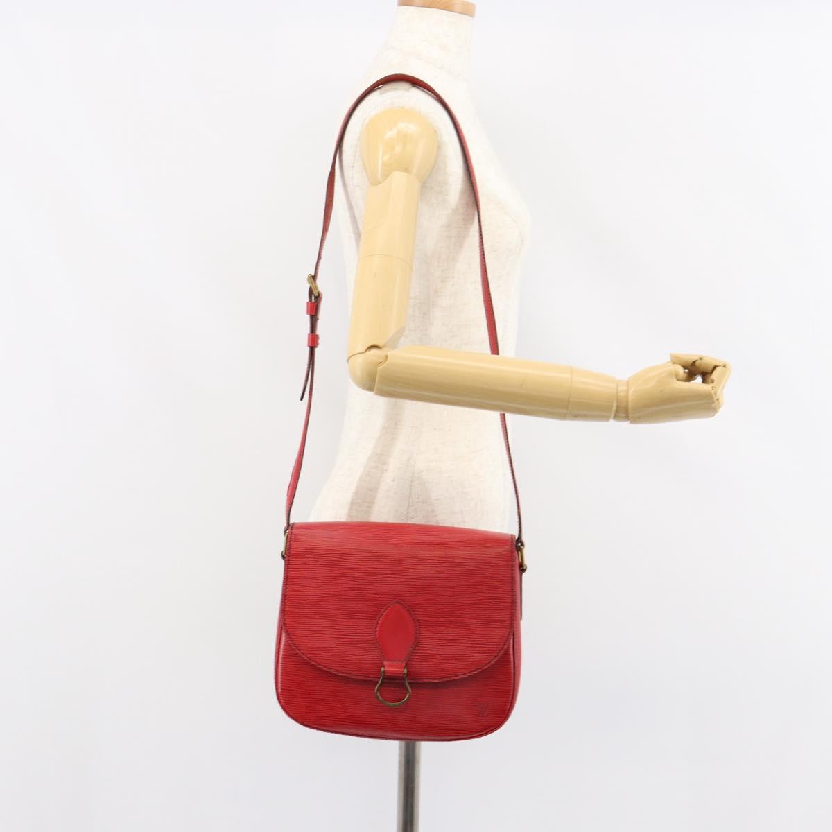 LOUIS VUITTON Epi Saint Cloud GM Shoulder Bag Red M52197 LV Auth ep11726