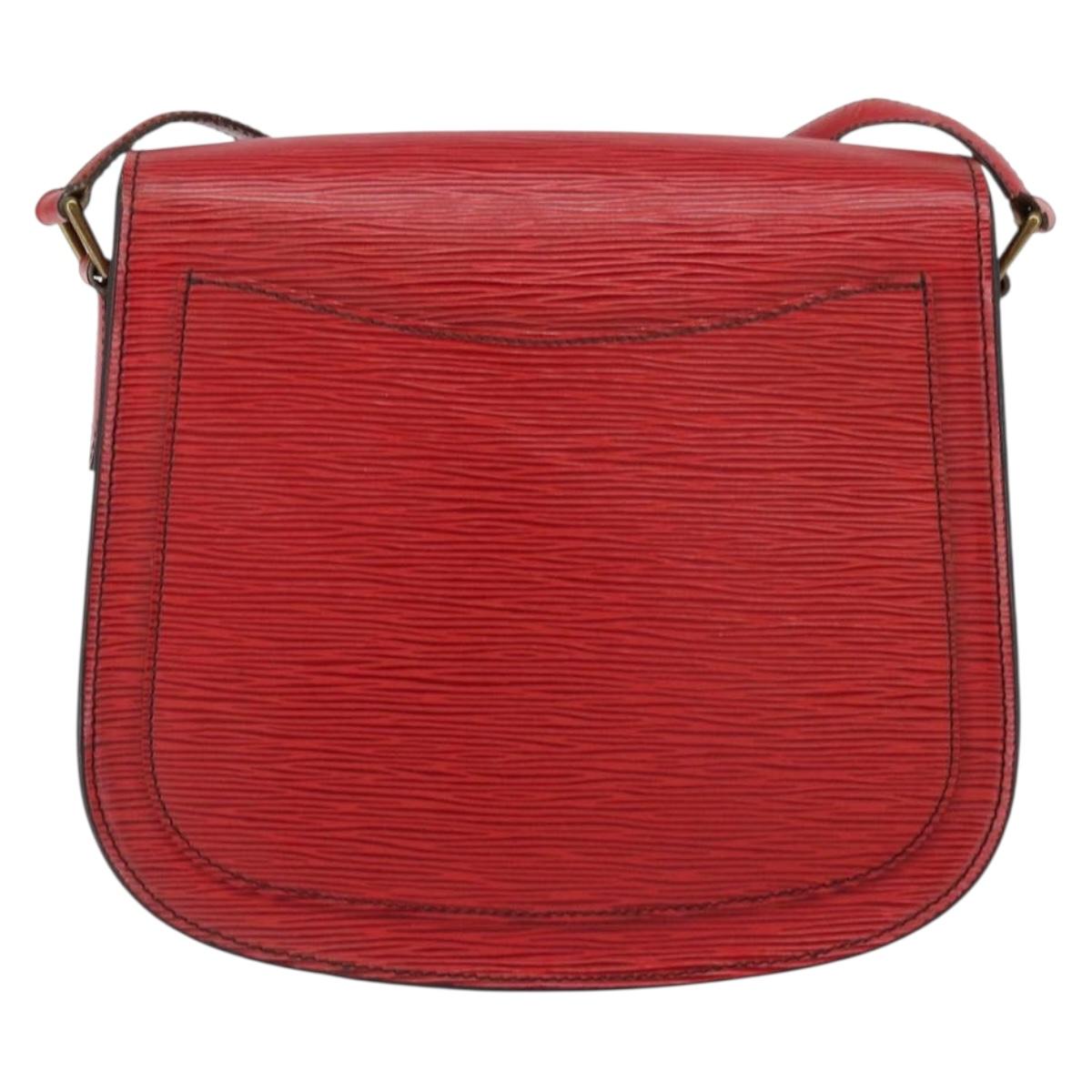 LOUIS VUITTON Epi Saint Cloud GM Shoulder Bag Red M52197 LV Auth ep11726