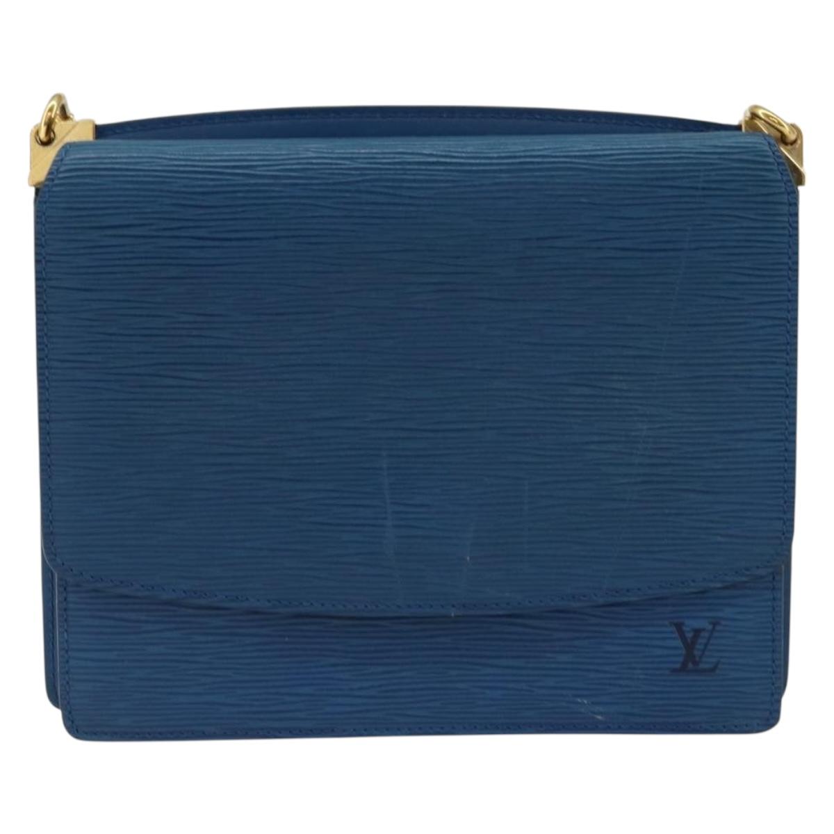 LOUIS VUITTON Epi Grenel Shoulder Bag Blue M52362 LV Auth ep11728