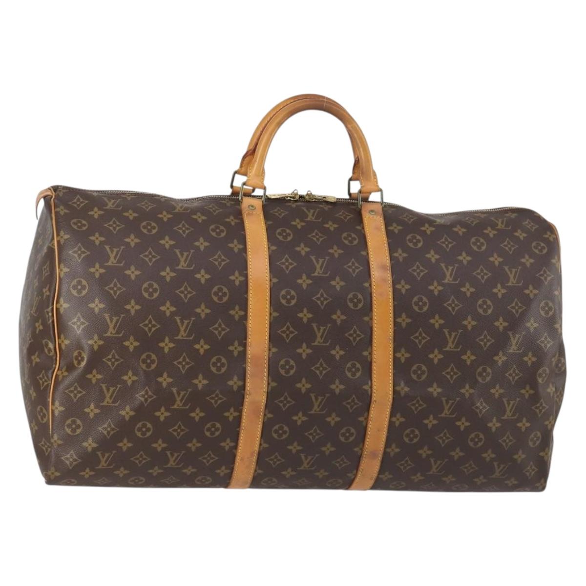 LOUIS VUITTON Monogram Keepall 60 Boston Bag M41422 LV Auth ep11729