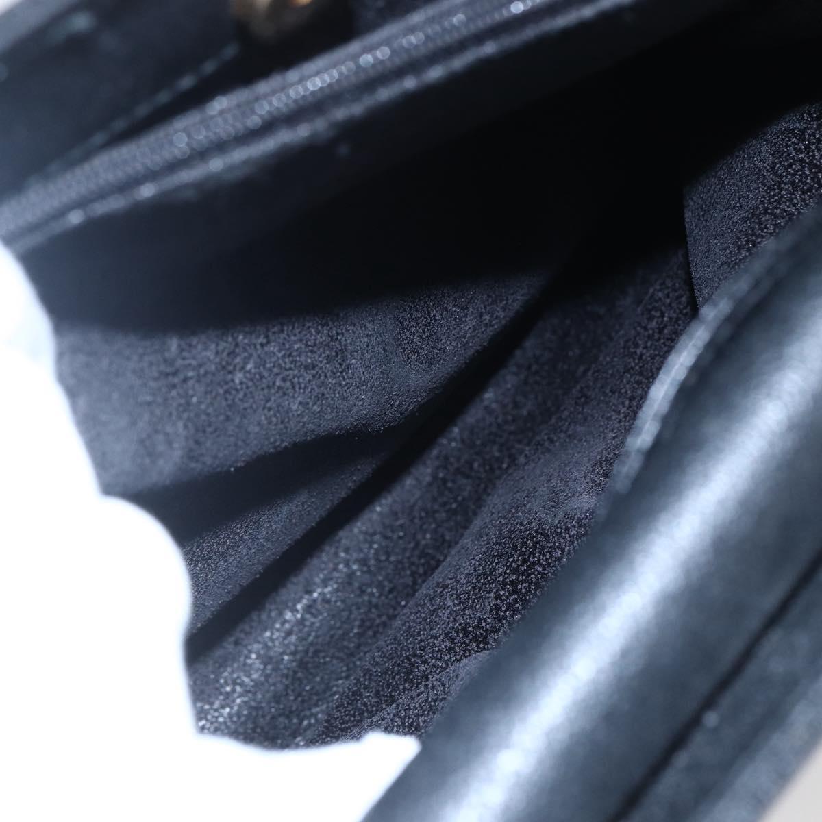 GUCCI Bamboo Hand Bag Suede Black Gold 002 2865 0260 Auth ep11733