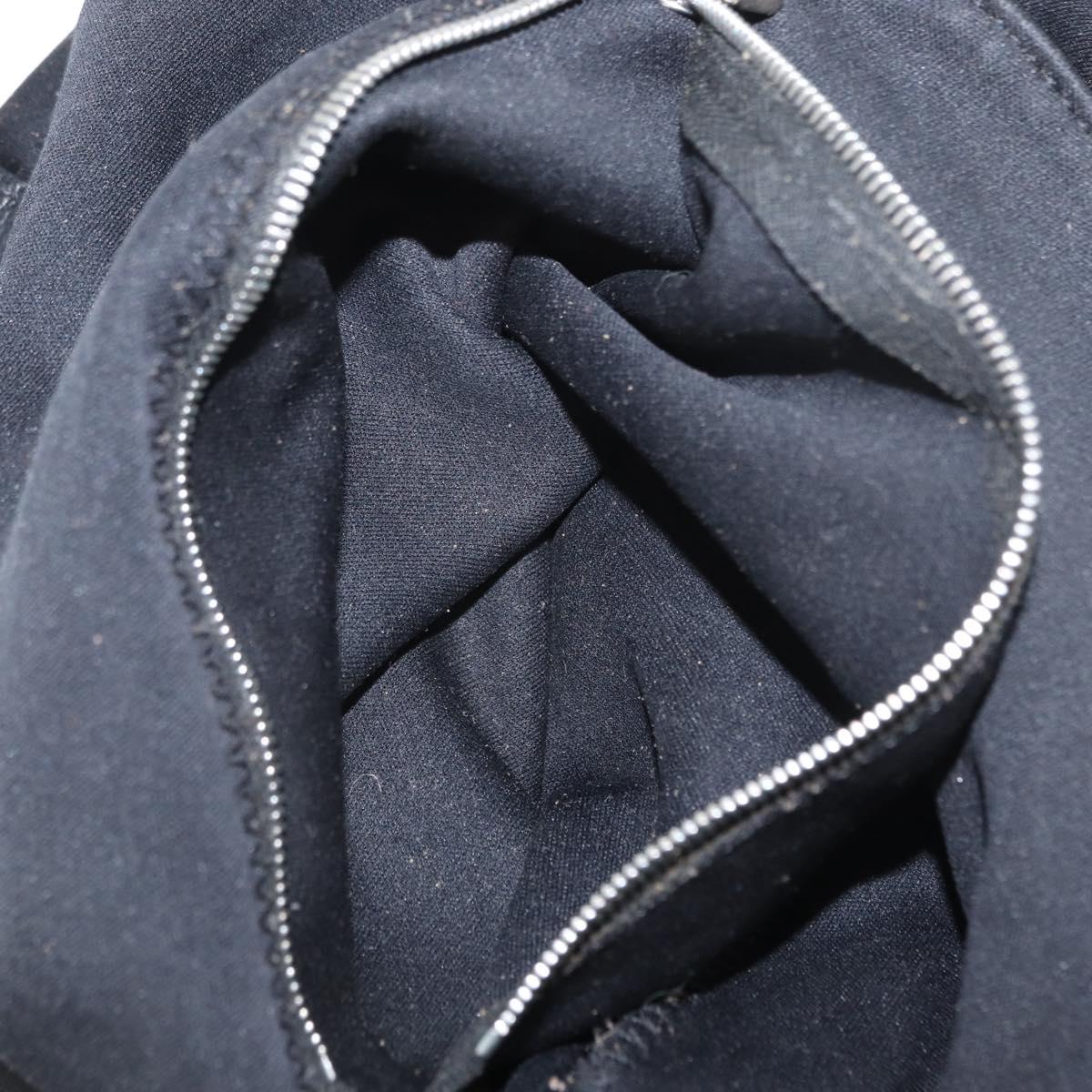 FENDI Mamma Baguette Shoulder Bag Nylon Black Silver Auth ep11735