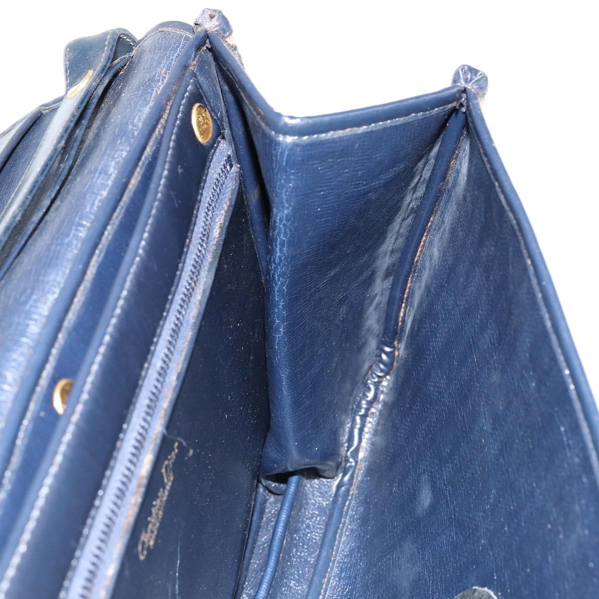 Christian Dior Trotter Canvas Shoulder Bag Navy Auth ep11736